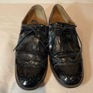 STEVEN Leather Patent Wing Tip Shoes Sz 10